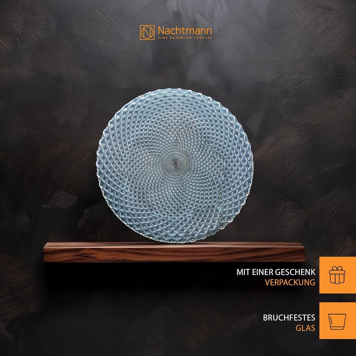 Nachtmann Rumba Clear Charger Plate Set, 32cm, Set of 2