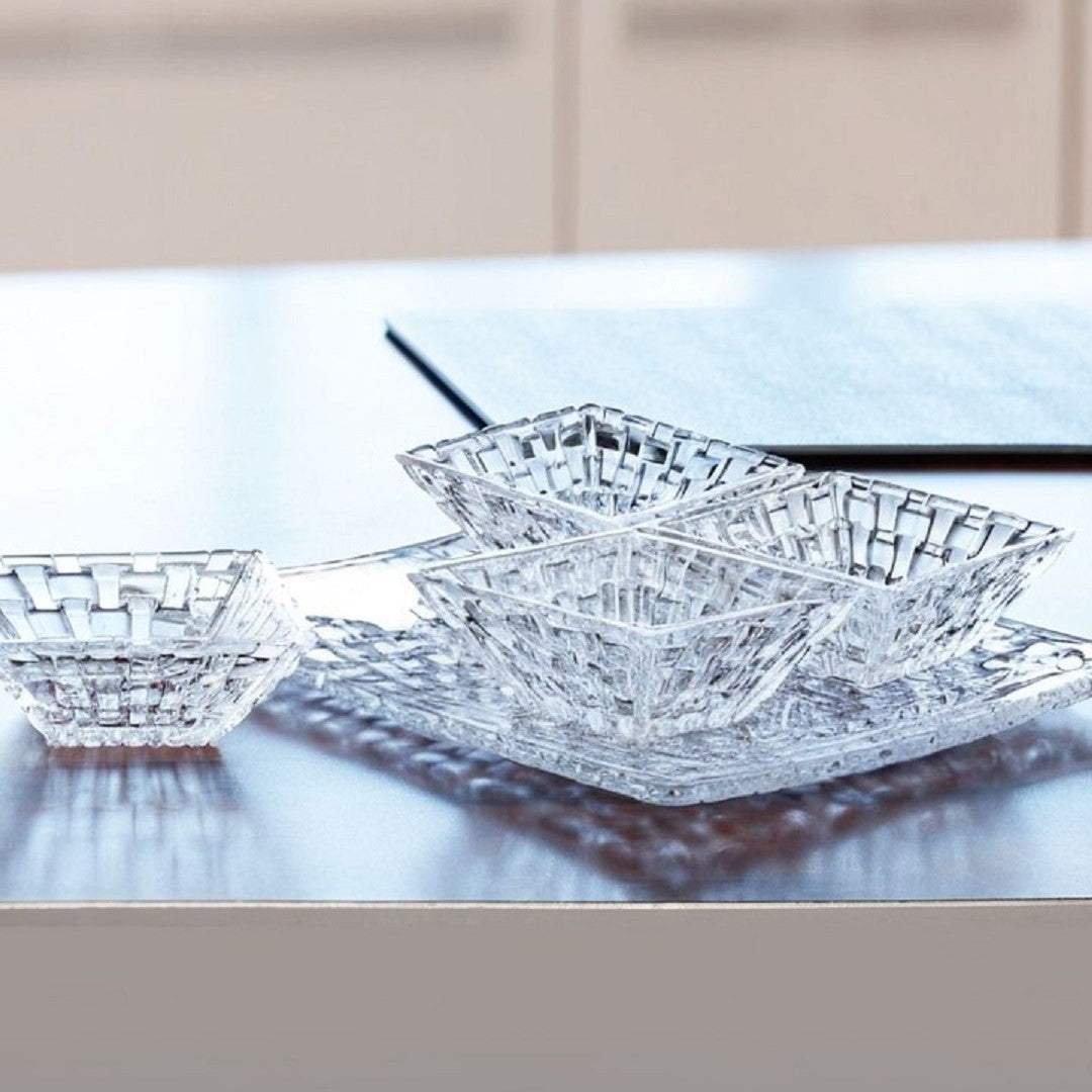 Buy Bossanova Square Plate & 4 Bowls Set Online by Nachtmann - tablejoy.in