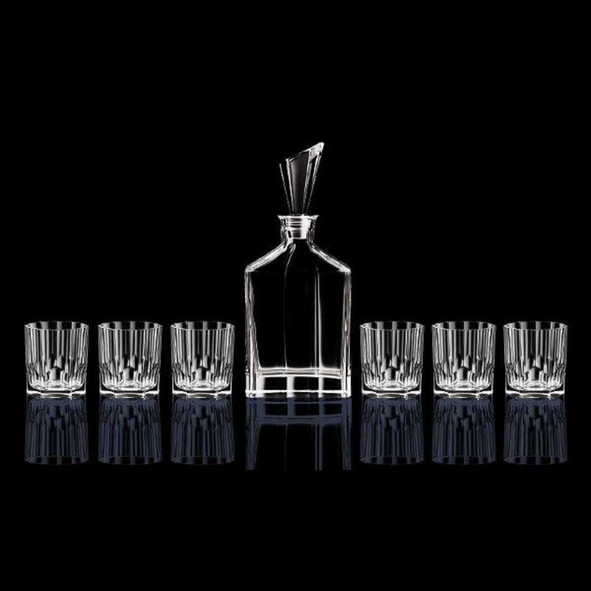 Buy Aspen Whiskey Decanter Set 7 Pcs Online by Nachtmann - tablejoy.in