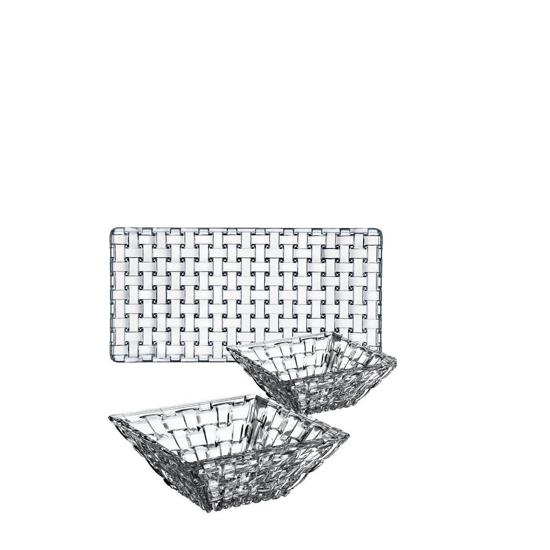 Nachtmann Bossa Nova Rectangle Small Plate Set, Set of 3