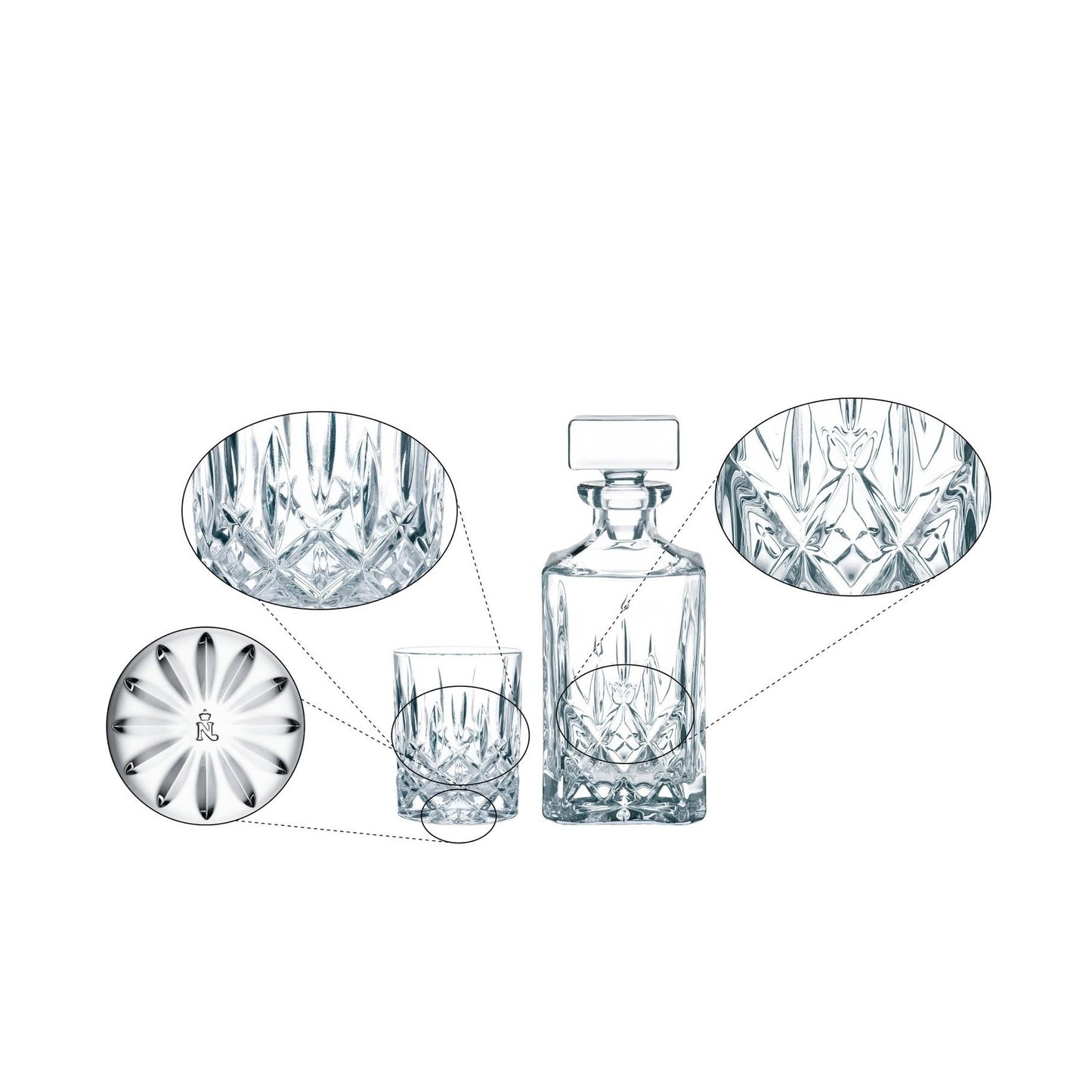 Nachtmann NOBLESSE DECANTER WITH WHISKY TUMBLER SET'3