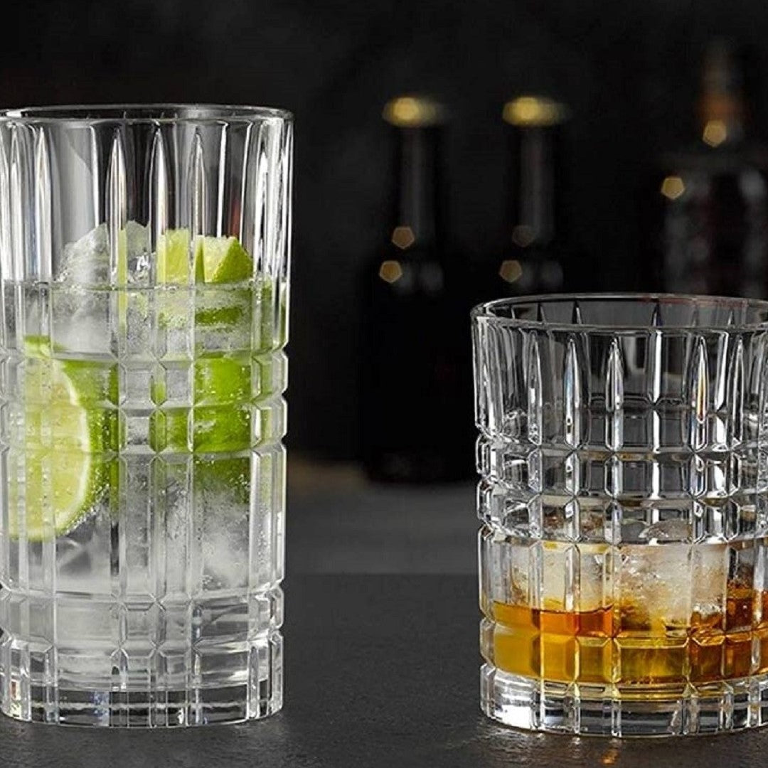 Buy Highland Square Long Drink Tumblers (Set of 4) Online by Nachtmann - tablejoy.in