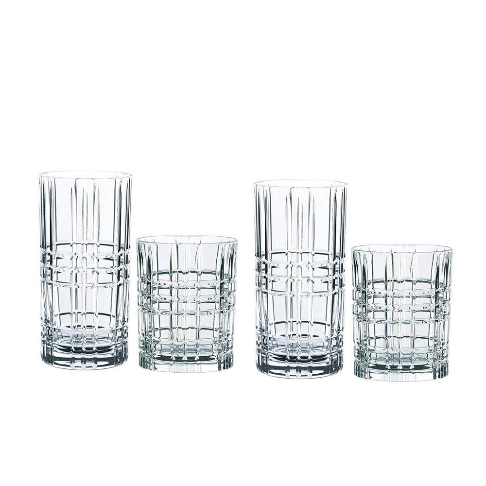 Buy Highland Square Long Drink Tumblers (Set of 4) Online by Nachtmann - tablejoy.in