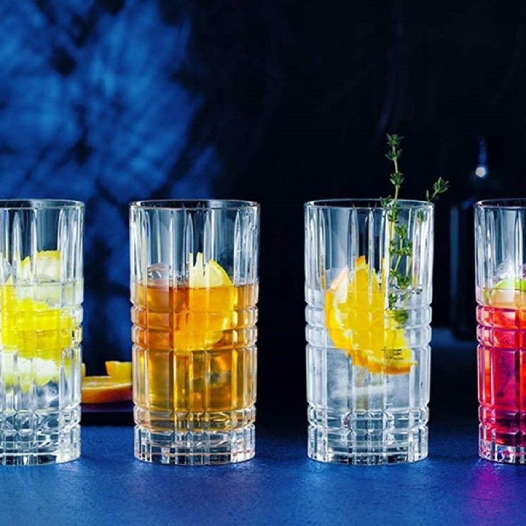 Buy Highland Square Long Drink Tumblers (Set of 4) Online by Nachtmann - tablejoy.in