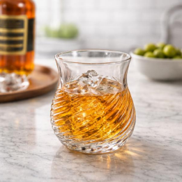 HANDCUT SPIRAL WHISKY TUMBLER SET OF 6