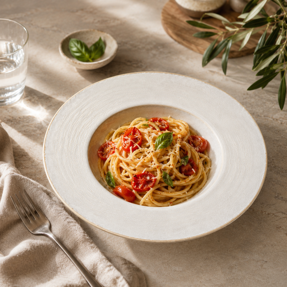Mesa M197 BLUE EYE GOLD COUPE PASTA BOWL 27 cm