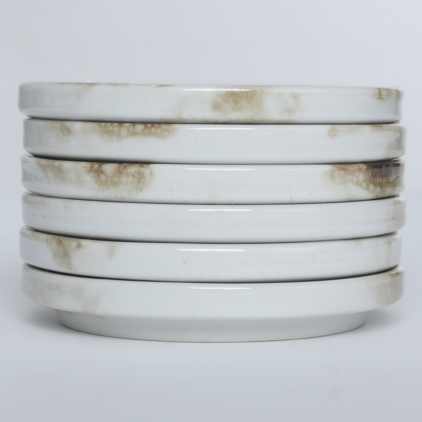 Tablejoy Edged Cannapes Plate Set'6 Olv