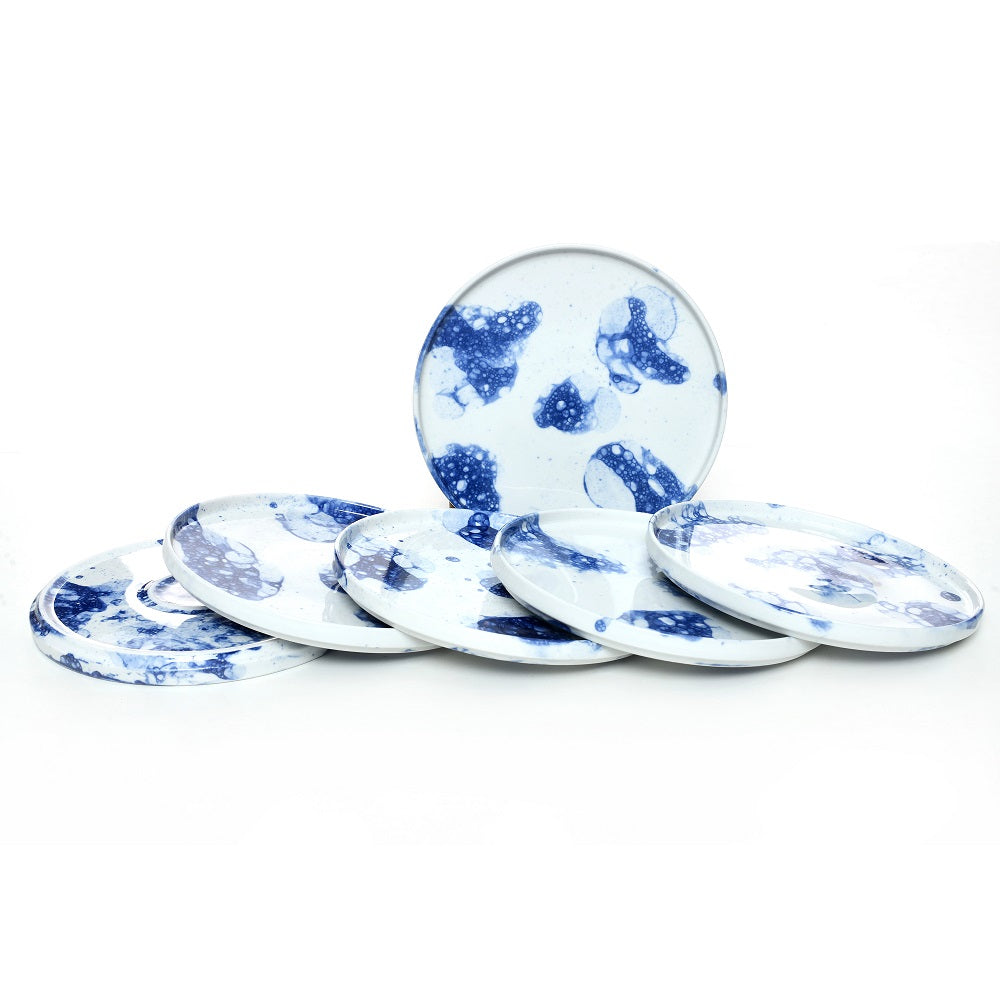 Tablejoy Edged Half Plate Set'6 Blu