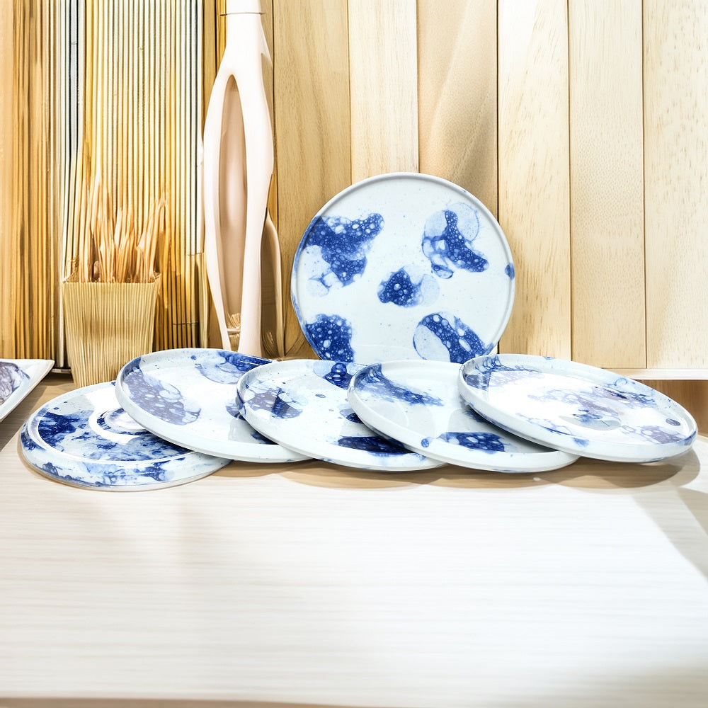 Tablejoy Edged Half Plate Set'6 Blu