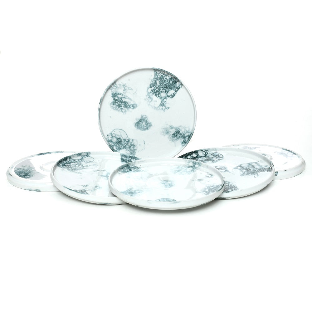 Tablejoy Edged Half Plate Set'6 Blk