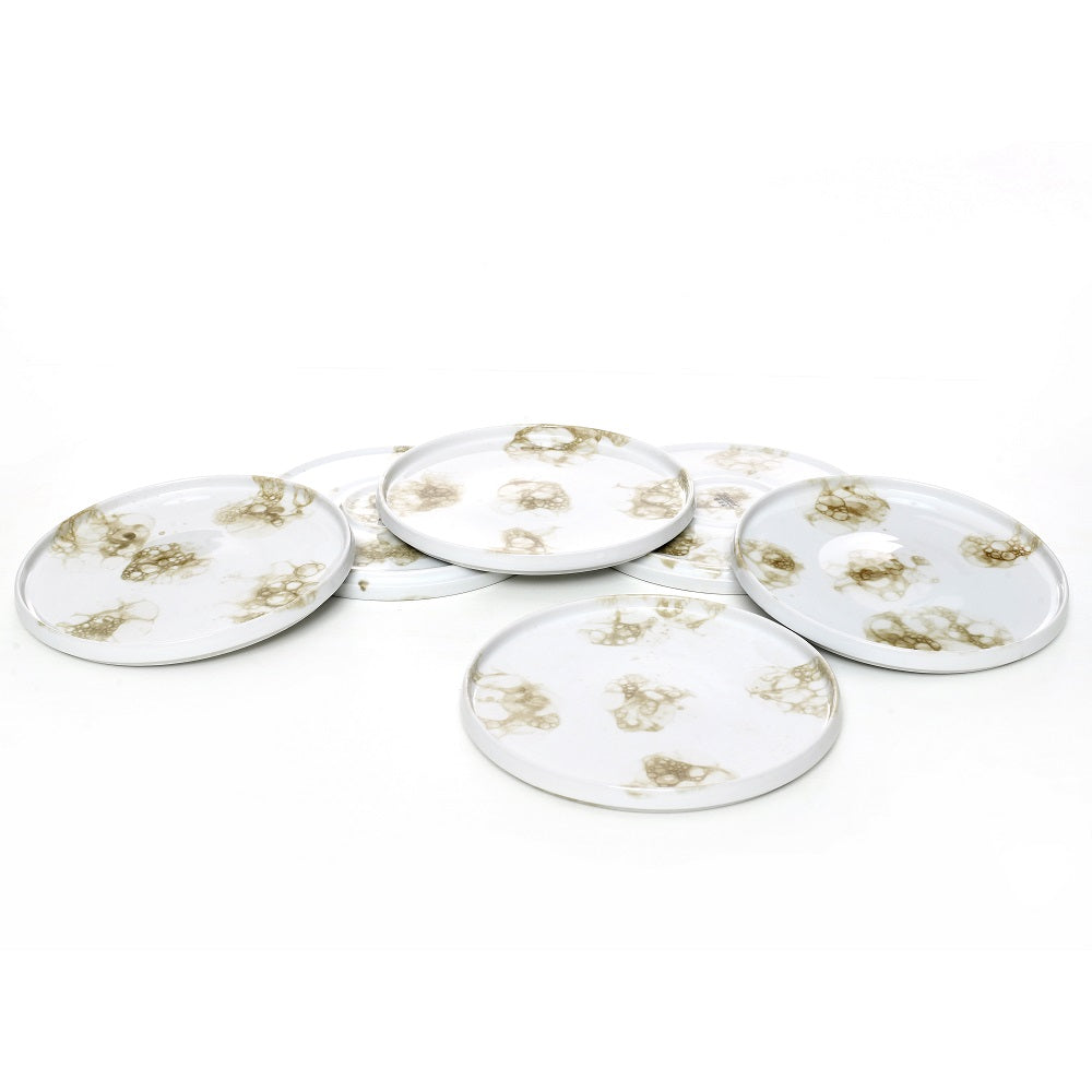 Tablejoy Edged Half Plate Set'6 Olv