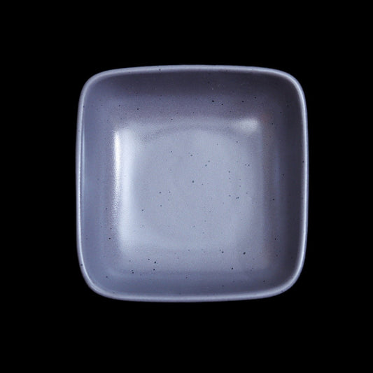 FUJITAKE BOWL VITAL SQUARE 12CM CHARCOAL GRAY DOTTS SET OF 6