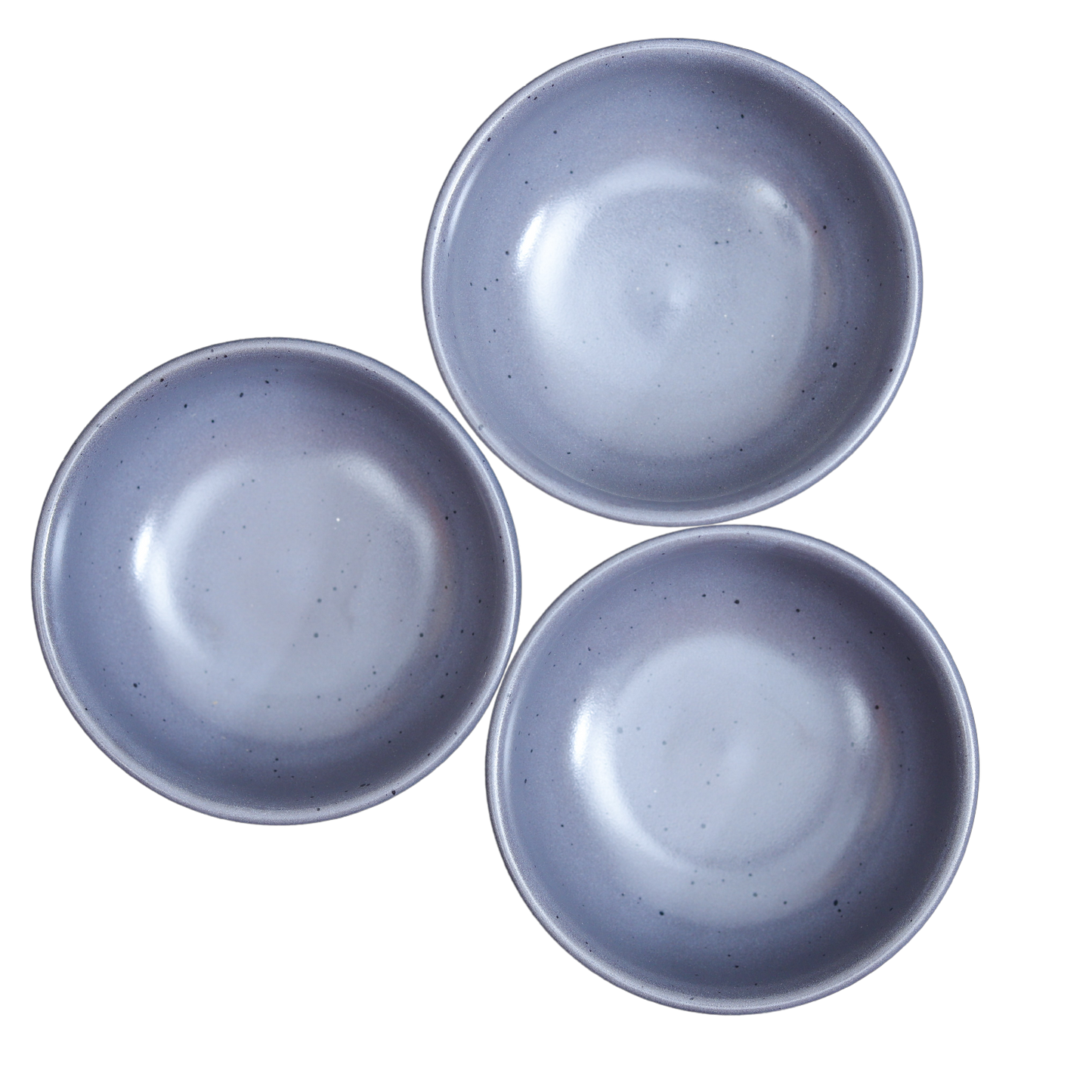 FUJITAKE BOWL NS PRIME 10CM LITE CHARCOAL GRAY DOTTS SET OF 6