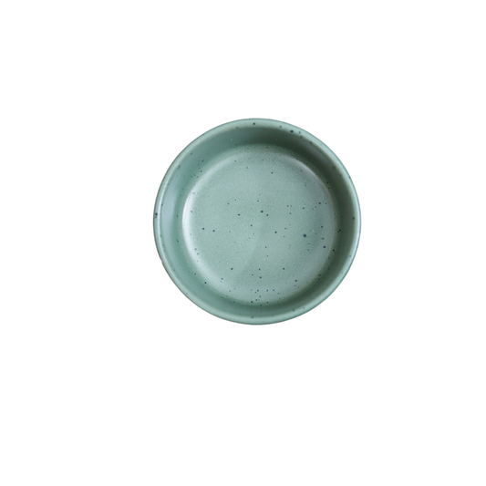 FUJITAKE BUTTER RAMEQUIN PRIME 7CM MIST GREEN DOTTS SET OF 2