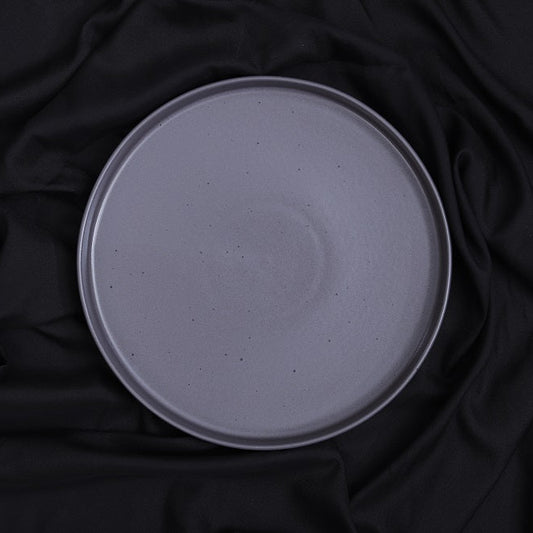 FUJITAKE SELAS STACKABLE PLATE 25 CM CHARCOAL GRAY DOTTS SET OF 4