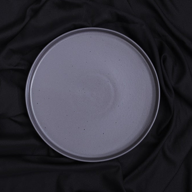 FUJITAKE SELAS STACKABLE PLATE 15CM CHARCOAL GRAY DOTTS SET OF 6
