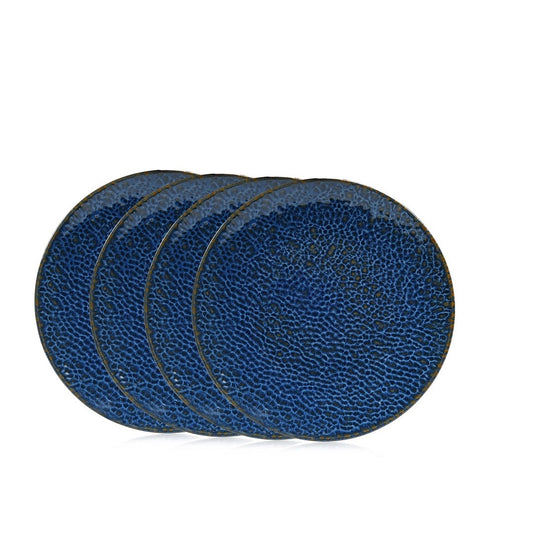 Coupe Plate 27 Cm Set of 4 - Rain Cobalto