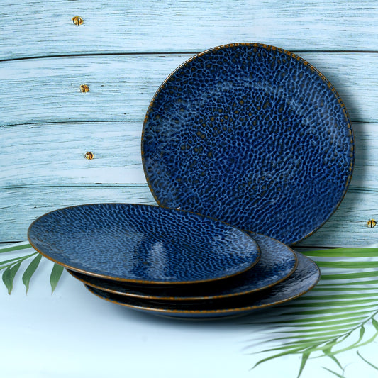 Coupe Plate 27 Cm Set of 4 - Rain Cobalto