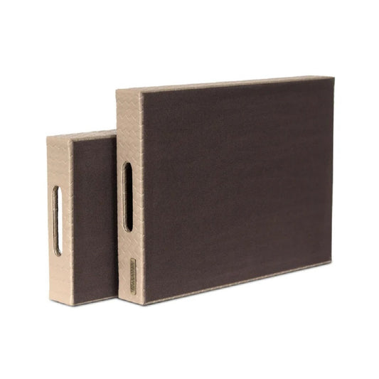 Three Sixty Leather Entwine Set of 2 Tray