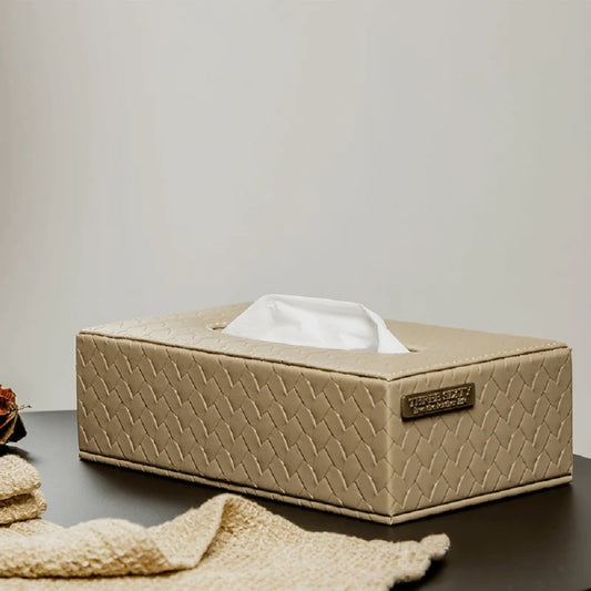 Three Sixty Leather Entwine Tissue Box