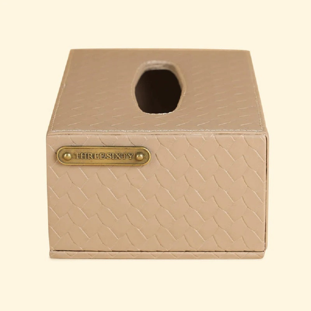 Three Sixty Leather Entwine Tissue Box