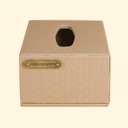 Three Sixty Leather Entwine Tissue Box