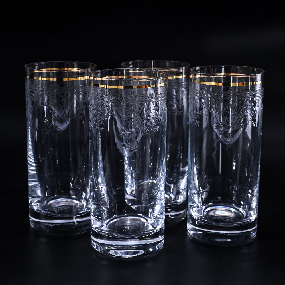 Rona Panto + Gold Rim Long Drink Set'4