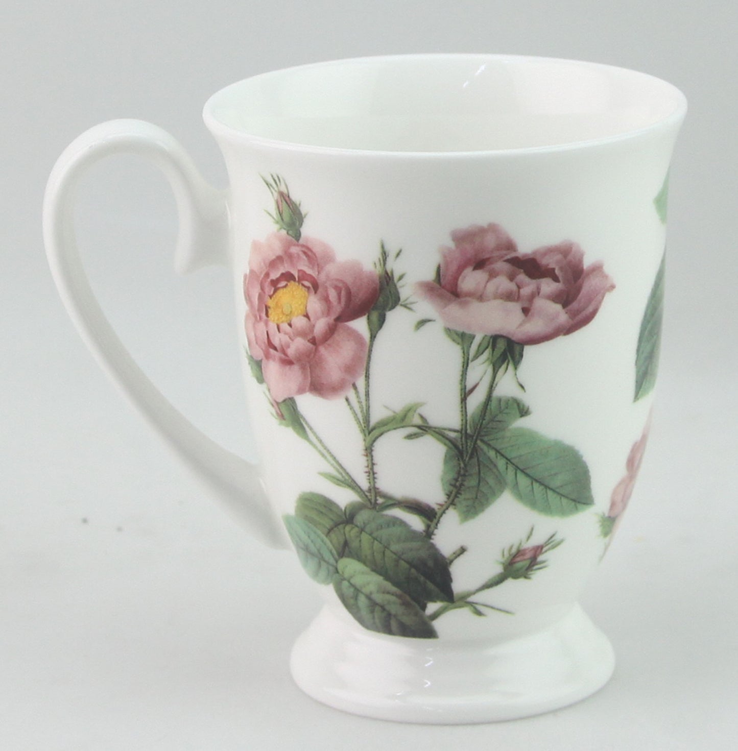 STECHCOL COFFEE/MILK MUG PINK ROSE SET 2