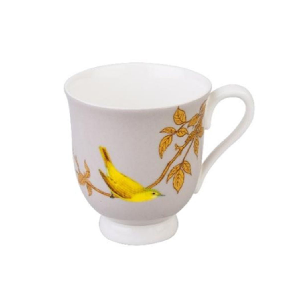STECHCOL TEA MUG QUETZAL BIRD FAWN SET 4