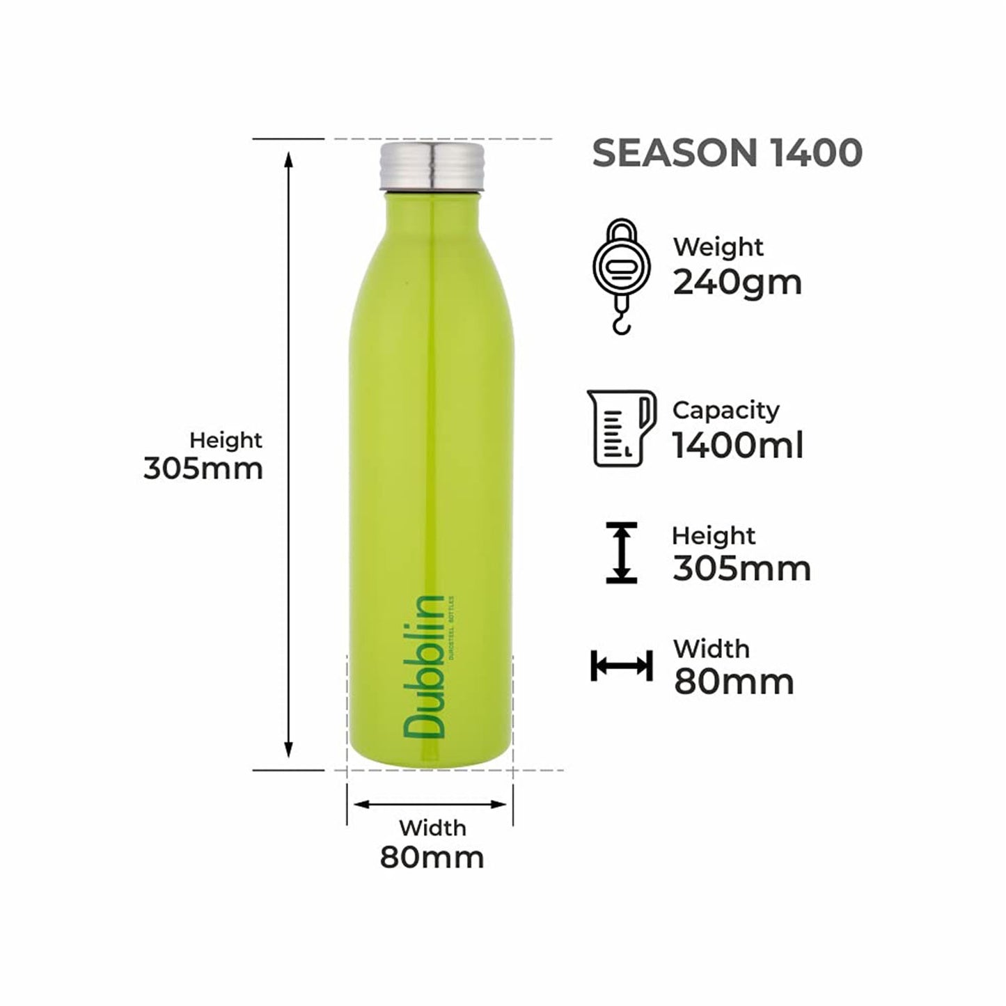 Dubblin Season 1400 ML Stainless Steel Sports Bottle