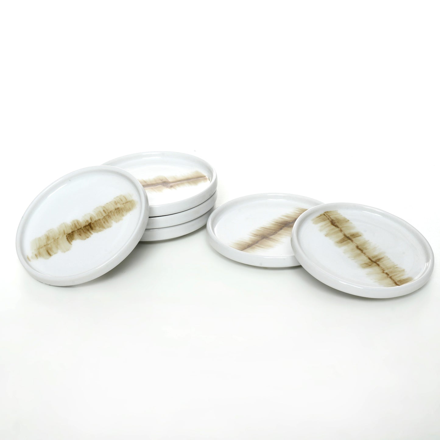 Tablejoy Edged Cannapes Plate Set'6 Olive
