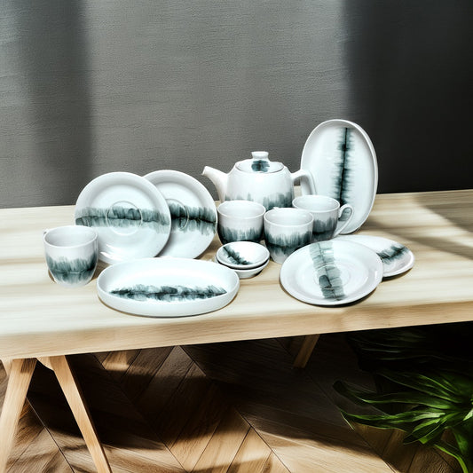 Tablejoy Tea Set - Set of 14 Blk