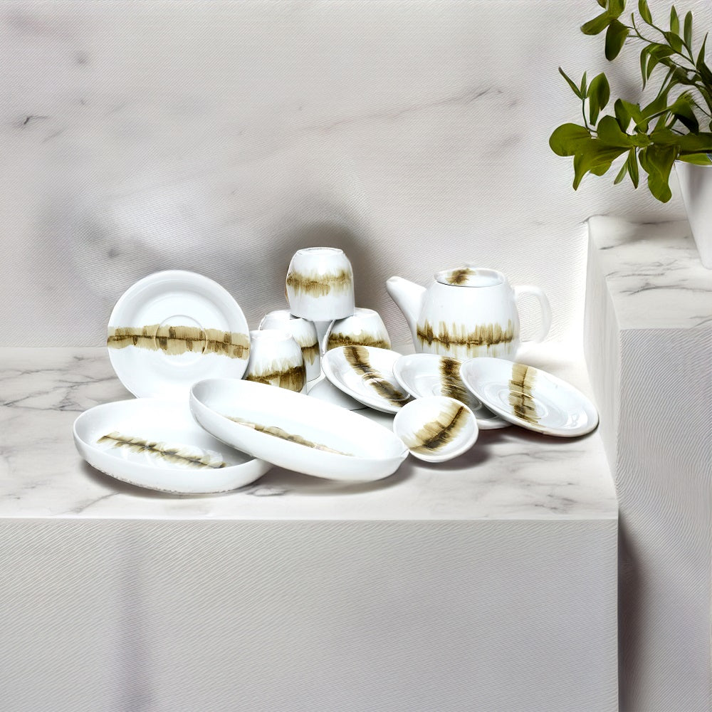 Tablejoy Tea Set - Set of 14 Olv