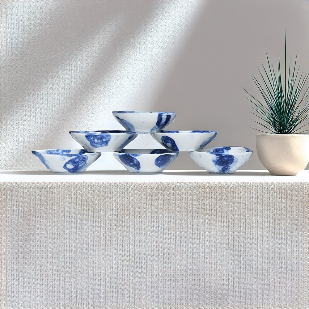Tablejoy Dip Bowl Round Set'6 Blu