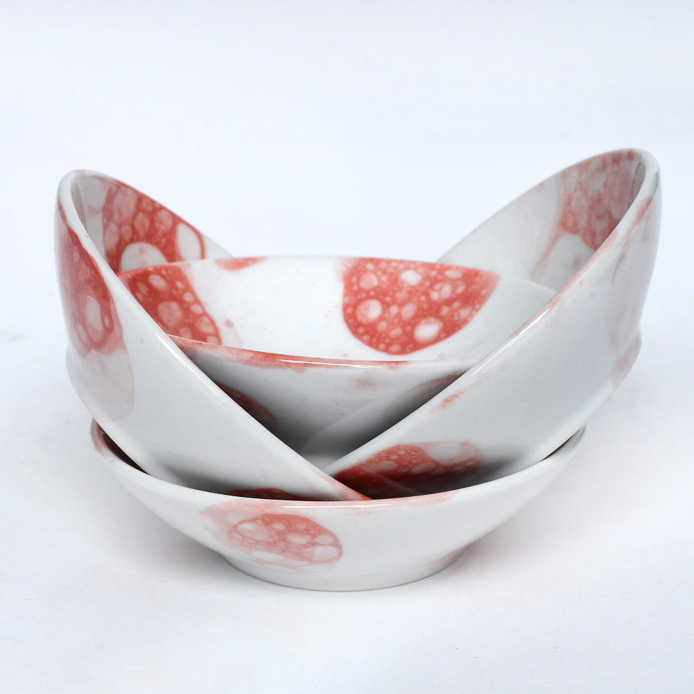 Tablejoy Dip Bowl Round Set'6 Red