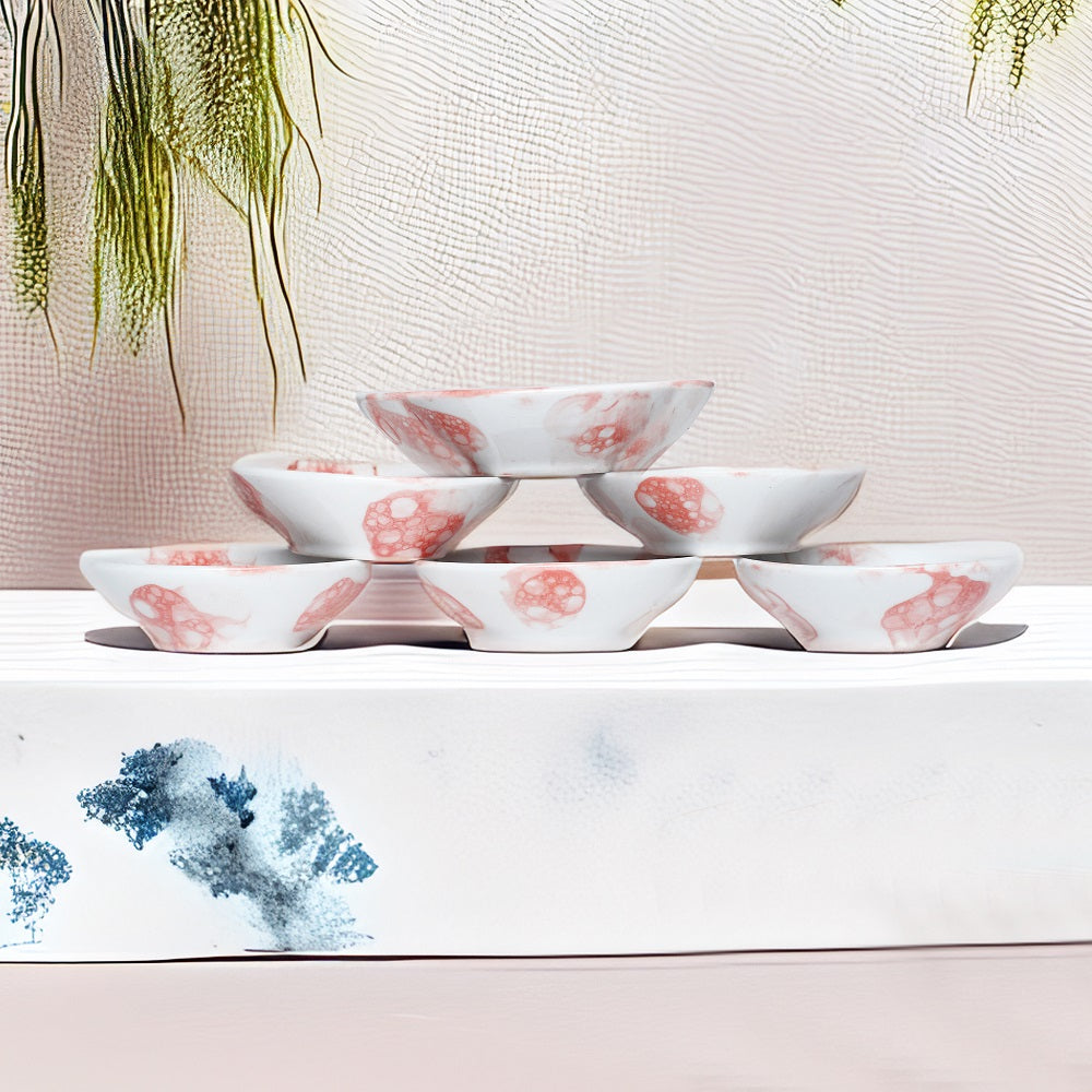 Tablejoy Dip Bowl Round Set'6 Red