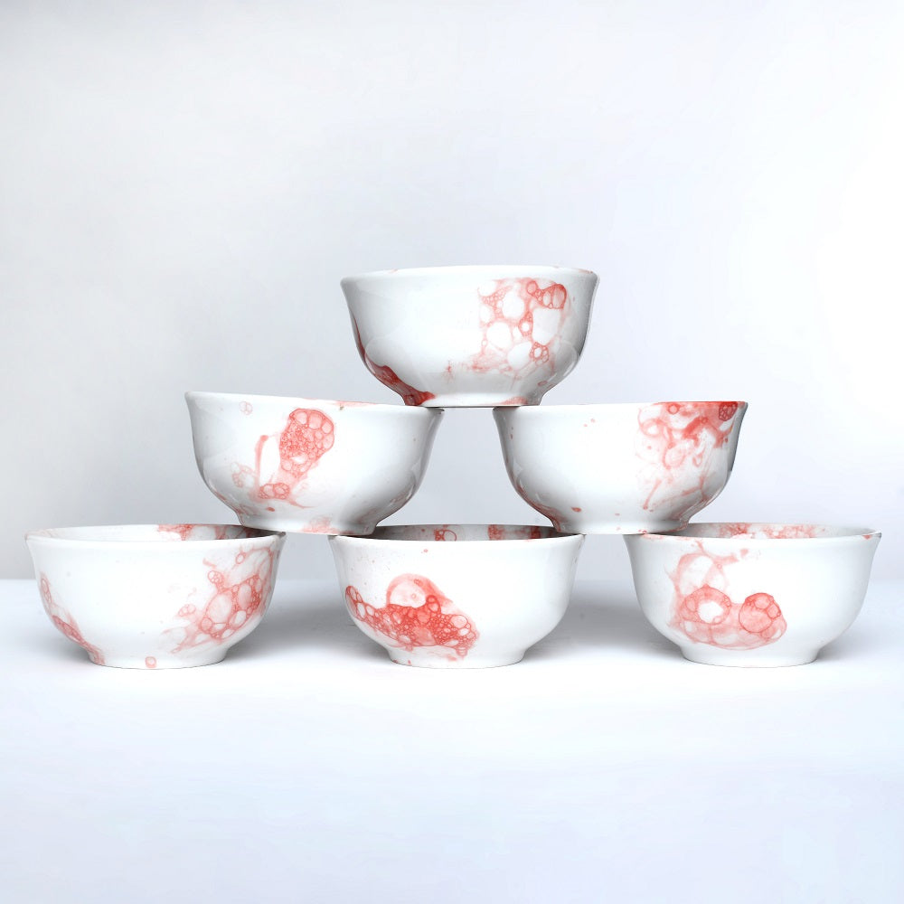 Tablejoy Veg/Curry Bowl Set of 6 Red