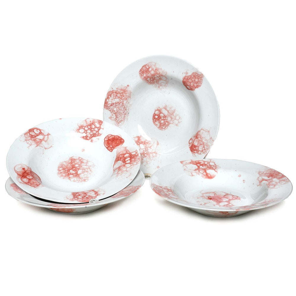 Tablejoy Pasta Plate Set'4 Red