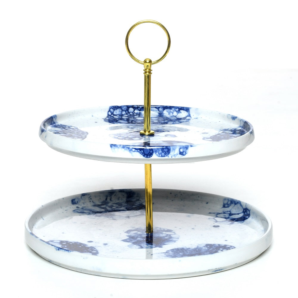 Tablejoy Two Tier Platter Blu