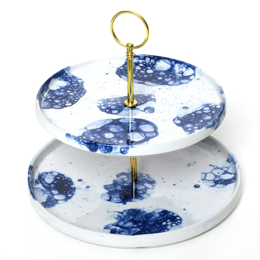 Tablejoy Two Tier Platter Blu