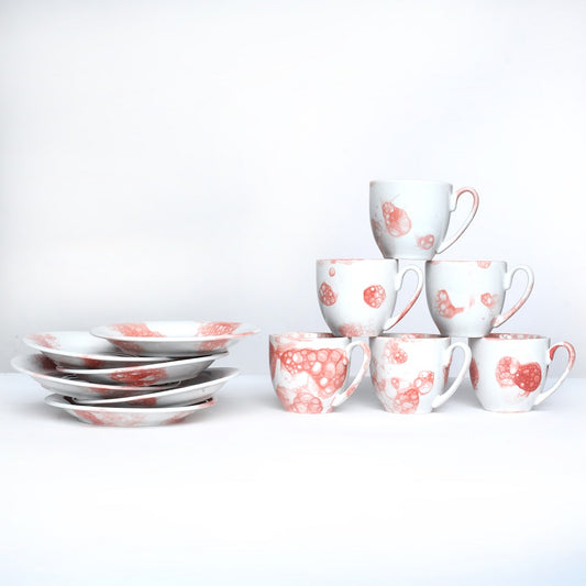 Tablejoy Cups & Saucer Set Set'12 Red