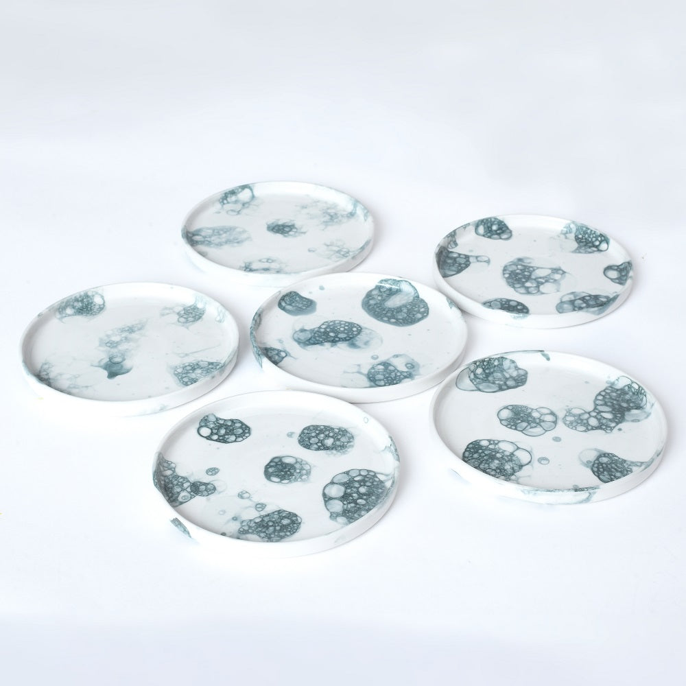 Tablejoy Edged Snack Plate Set'6 Blk