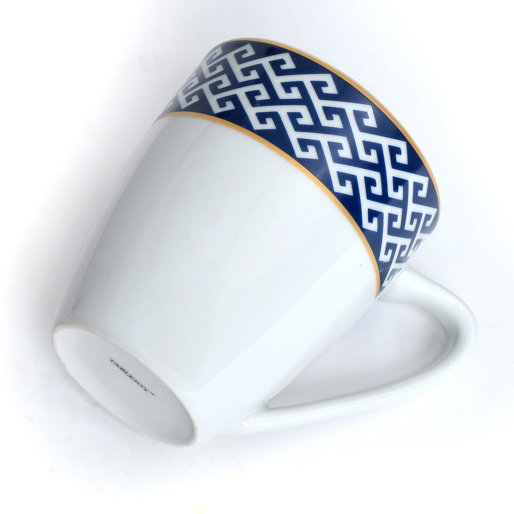 Tablejoy Tea Mugs Blue Chain Set Of 6