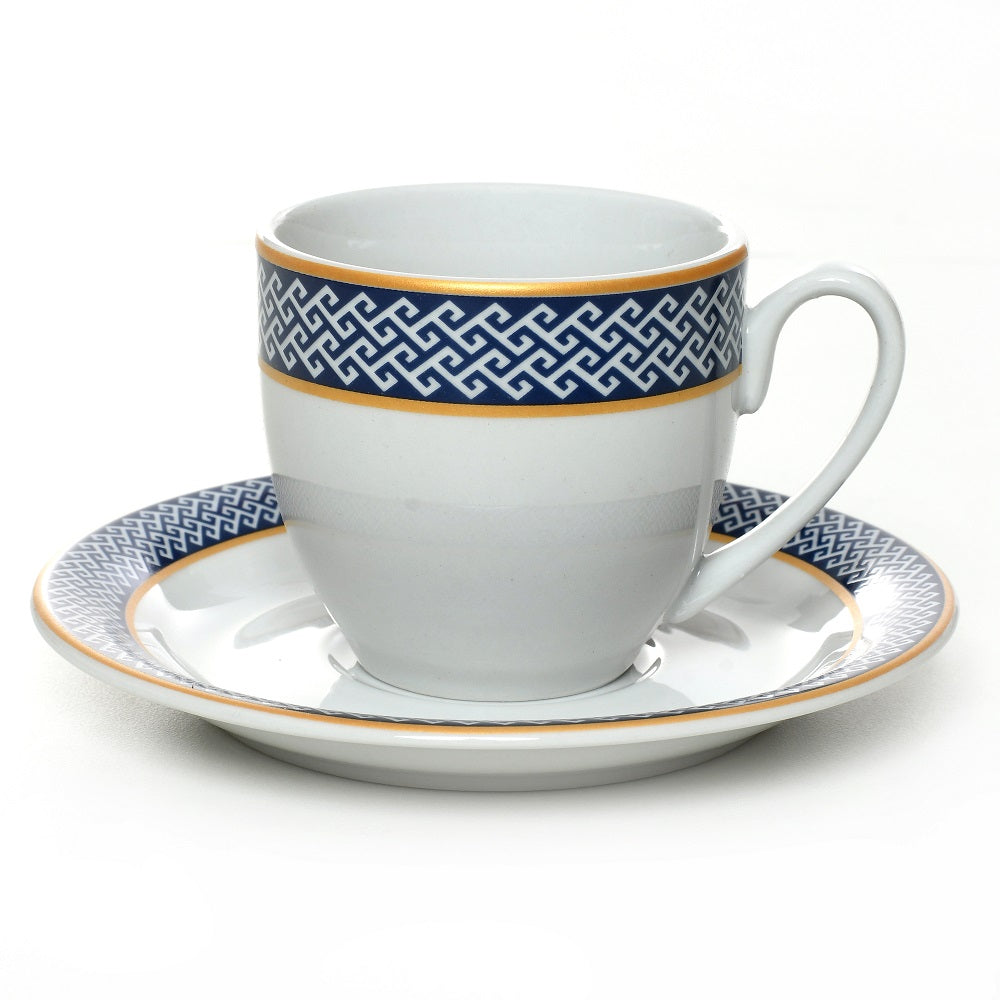 Tablejoy Cups & Saucer Set Blue Star-2 Set Of 12