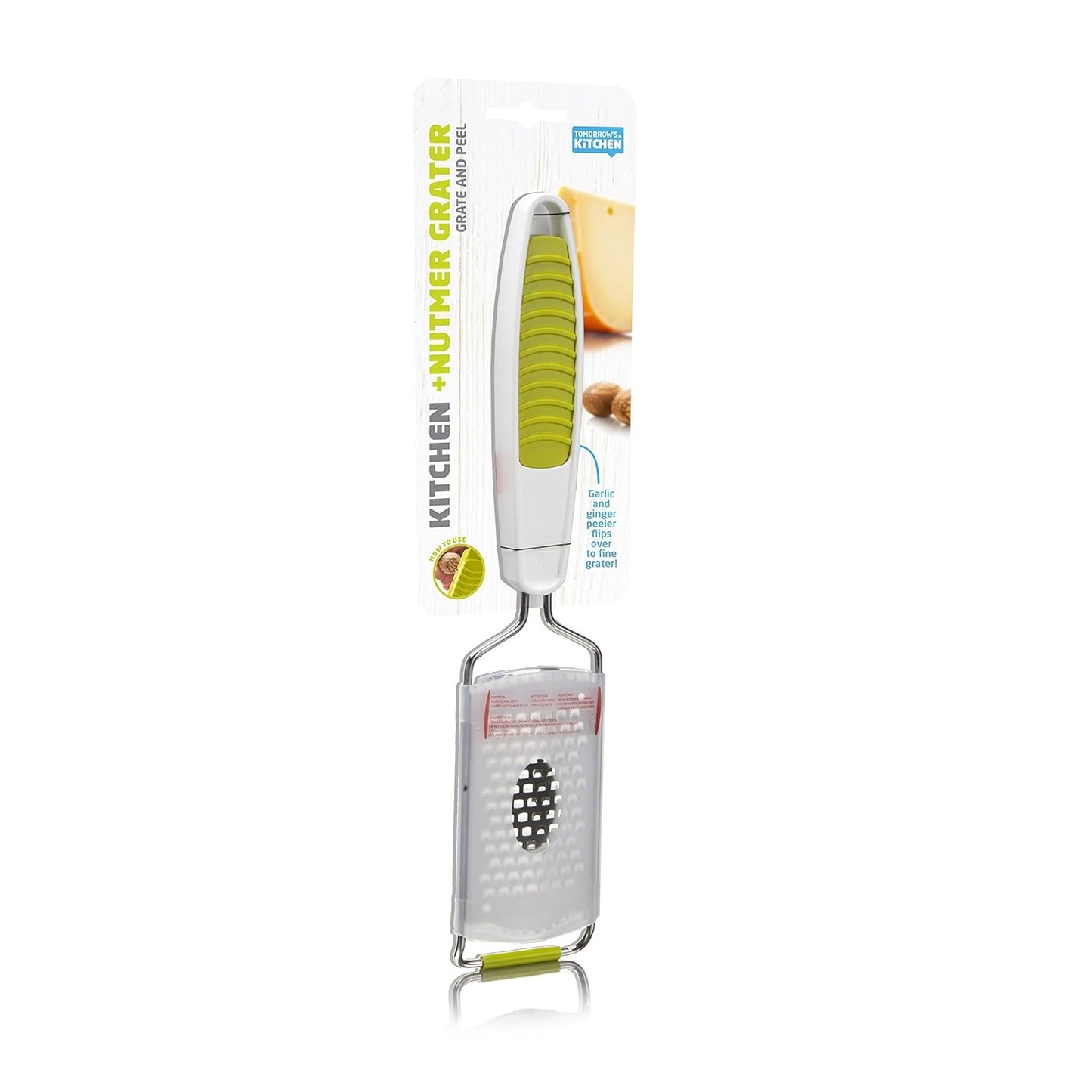 Vacu Vin Tools Kitchen and Nutmeg Grater, White/Green