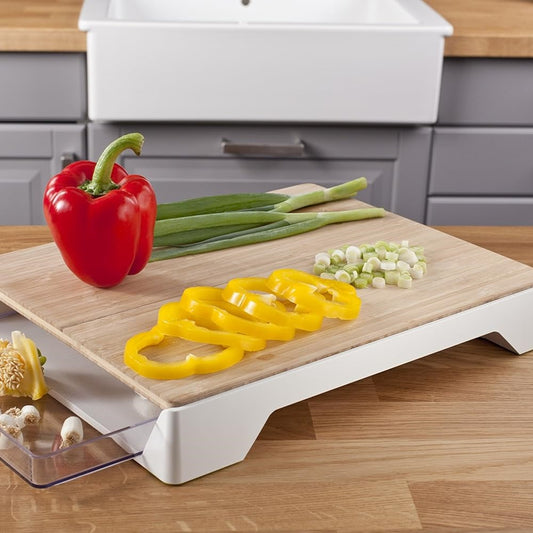 Vacu Vin Cutting Board With White Tray