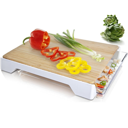 Vacu Vin Cutting Board With White Tray