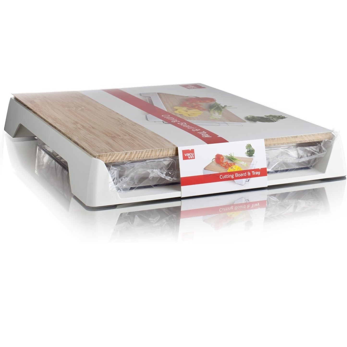 Vacu Vin Cutting Board With White Tray