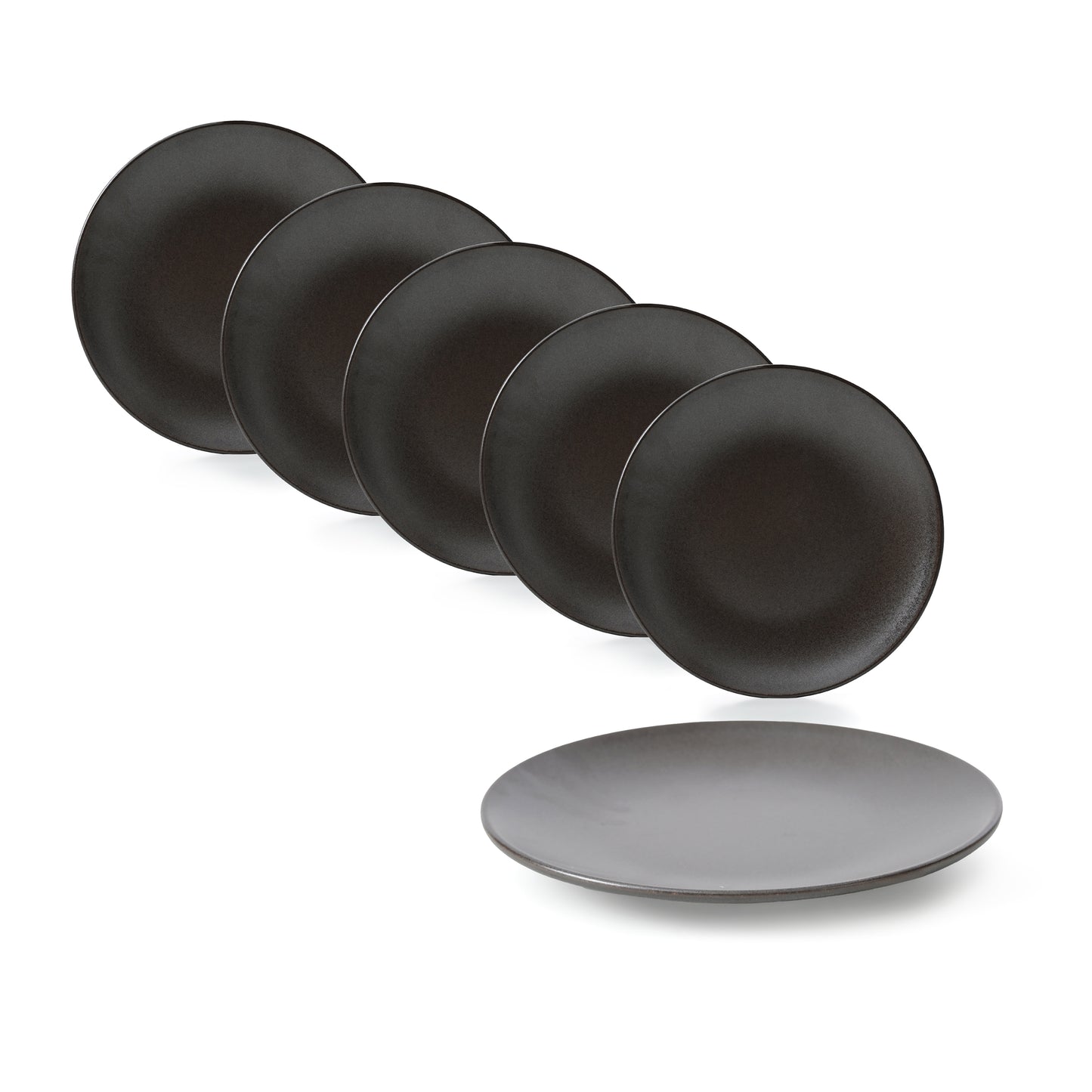 Mesa Brown Metallic Half Plate 21 Cm Set of 6
