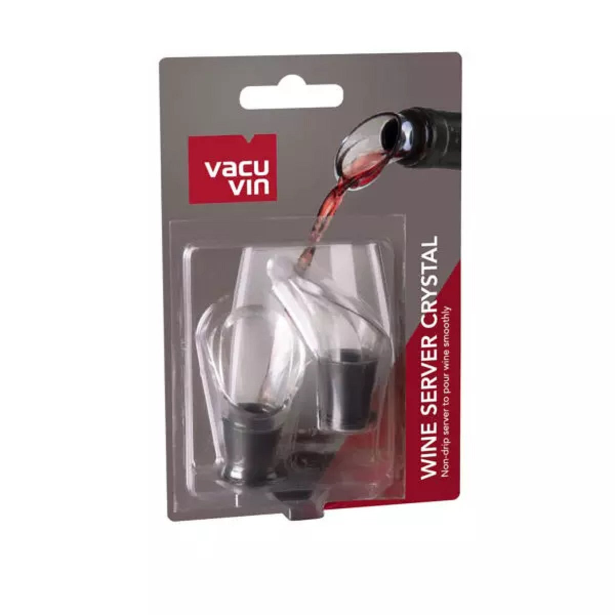 Vacu Vin Wine Server Crystal Black Set of 2